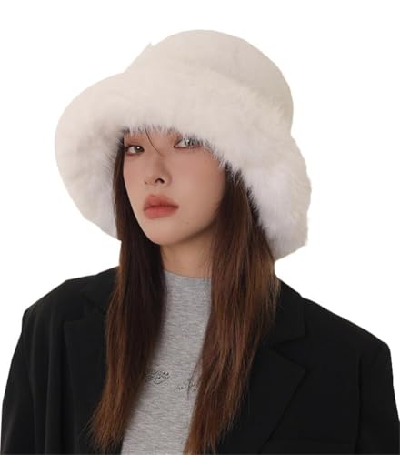 Bonnet de pêcheur luxe en fausse fourrure douce et chaude