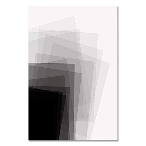 Pintura abstracto estilo nórdico para paredes vacías, 3 lienzos geométricos modernos de 50x70 cm 3
