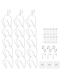 LINFIDITE 15 Stück Cap Halter Tür Hut Racks Organizer Baseball Cap Display Halterung Schrank Hängen für Schals Handtaschen Handtücher Kleidung Krawatten über Tür Wand montiert w Hängehaken weiß