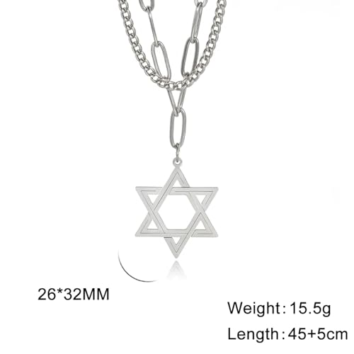 Collier Pendentif Chaîne Hommes Femmes Bijoux Double Couche Multi-Usage - 6