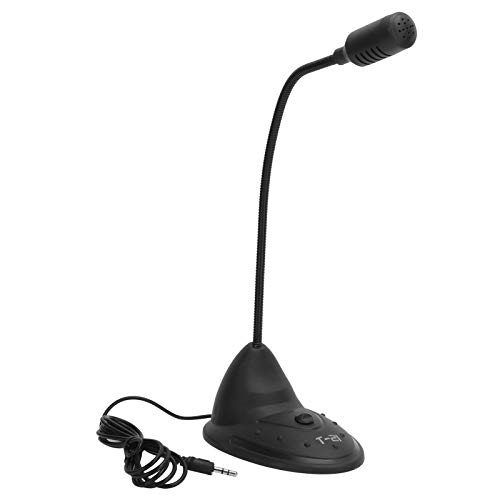 Zunate Microphone 3.5MM PC, Microphone Capacitif à Col de Cygne Flexible Réglable à 360 °, Plug...