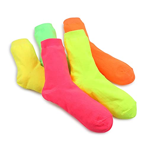 Image of Womens Neon Daily Casual Fashion Socks Colorful Fancy Design