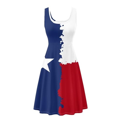 Image of Women Stylish Tank Dresses Sleeveless Round Neck Midi Casual Dress with Pocket for Summer