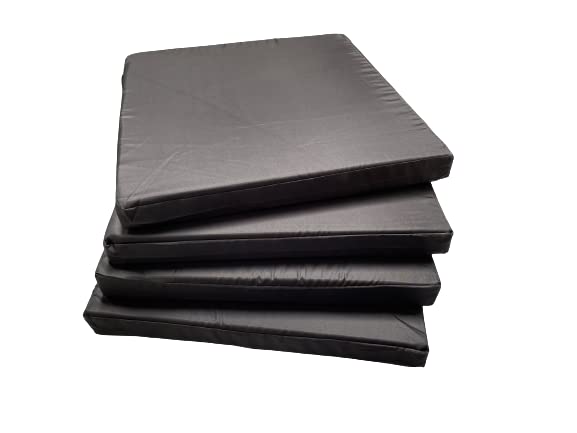 MOTHER LAND 1x Garden Chair Cushions Outdoor Seat Pad For Dining Chairs Pad Kitchen Thick Removable Cover Indoor Outdoor Living Room Patio Garden Office Coffee Shop SIZE 40cm x40cm x5cm (BLACK)