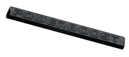 Image of 2pcs POWERBOOST Latter Emblem Left Door Badge Nameplate Replacement for 2019-2023 F-150 (Black)