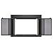 UniFlame - Gregory - Cabinet-Style Fireplace Doors with Smoke Tempered Glass (Color: Black, Size: Large - Fits Opening 36in to 43in W x 25.5in to 32.5in H)