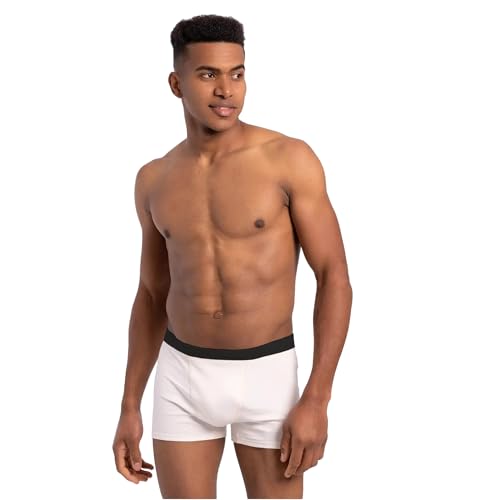 AYA | Men's Organic Pima Cotton Boxer Briefs | White XXL
