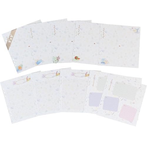 9" x 9" Extra Pages for Photos, Stories, and Wishes – Perfect Fit for Yulka Crafts Baby Memory Book “Choose Joy” 9" x 9" | 10 Additional Paper Sheets for Loose-Leaf Baby Photo Album - Refill Paper Set