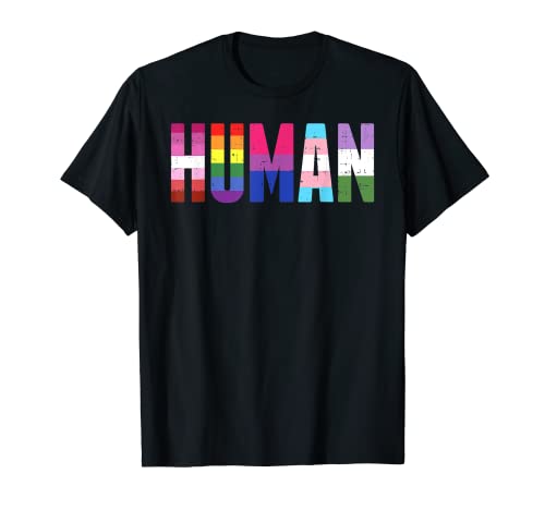 Human LGBTQ Gay Pride Ally Equality Bi Bisexual Trans Queer T-Shirt