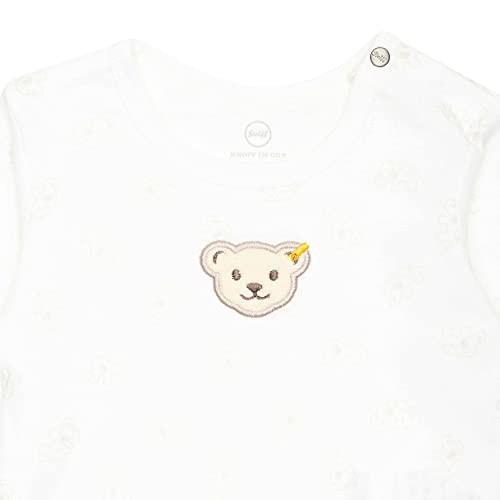 Steiff Unisex Baby Body Schulterverschlusss Langarm Unterwäsche, Cloud Dancer, 50