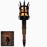 Younixo Medieval Torch Wall Sconce, LED Flickering Flame Wall Light with Remote, Castle Inspired Gothic Fantasy Decor for Game Rooms, Dungeons and Dragons, Halloween, Home Bars, Libraries