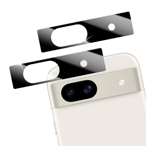 HUAKE Google Pixel 8a カメラフィルム【2 枚セット】 Pixel 8a 用 カメラフィルム レンズ 保護カバー 強化 ガラス カメラ保護 全面保護 保護フィルム
