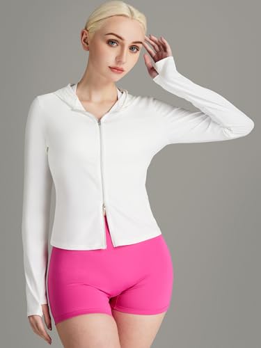 AVGO Women's UPF 50+ Sun Protection Athletic Jacket Zip Up Hoodie Lightweight Long Sleeve Sun Shirt for Outdoor Hiking3