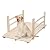 VINGLI 4 ft Garden Bridge, Arch Walkway Wooden Bridge with Safety Rails Natural Finished, Decorative Landscaping Footbridge for Koi Pond, Dry Creek Bed, Garden Pathway or Japanese Zen Decor