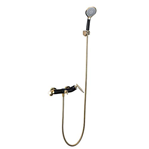 Fini le calcaire visible avec ce robinet de douche mural en laiton noir mat robuste