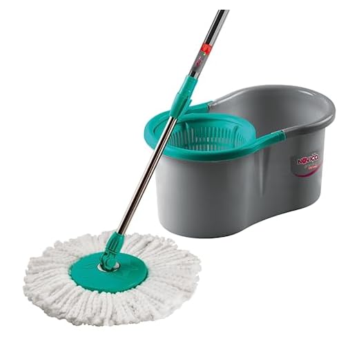 Mop Giratório Plástico de 12 Litros, Linha Noviça., Noviça
