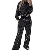 Photo Gallery cupitidu set di due pezzi con paillettes e pantaloni a gamba larga, set da 2 pezzi da donna luccicanti a maniche lunghe, pantaloni a gamba larga, casual, tuta scintillante abbigliamento da discoteca Photo Gallery cupitidu set di due pezzi con paillettes e pantaloni a gamba larga, set da 2 pezzi da donna luccicanti a maniche lunghe, pantaloni a gamba larga, casual, tuta scintillante abbigliamento da discoteca