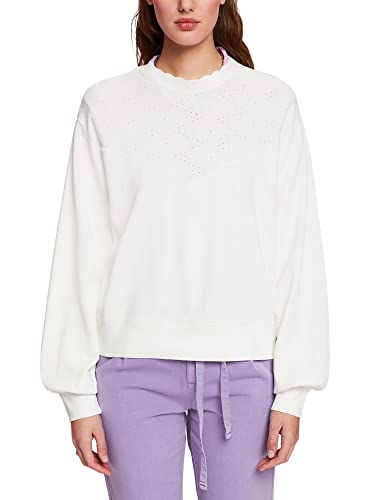 ESPRIT Damen 033CC1J301 Sweatshirt, 110/OFF White, M