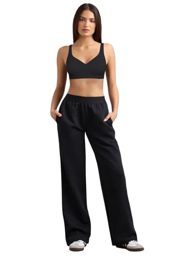 Image of REORIA Womens Lounge Comfortable Adjustable Everyday Bra Full-Coverage Padded Seamless Wireless Bras for Women