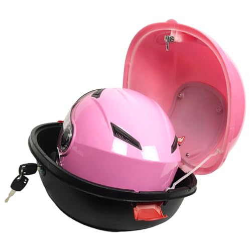 Top case arrière pour moto rose avec boîte de rangement sécurisée