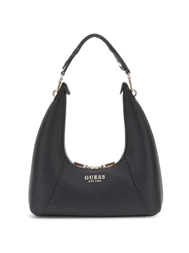 GUESS Damen Calista Top Zip Shoulder Bag Umhängetasche, Schwarz