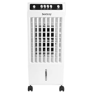 Beldray EH3674 Evaporative Air Cooler – 6L, Portable Air Conditioner, Air Purifier, 3 Speeds, Swing Function, 2 Ice Packs Included For Cool Air Flow, Dual Fill Water Tank, Carry Handles, 360 ° Wheels