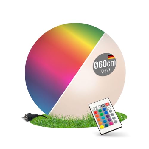8 seasons design LED Kugelleuchte 60 cm Shining Globe (weiß) – E27, RGB...
