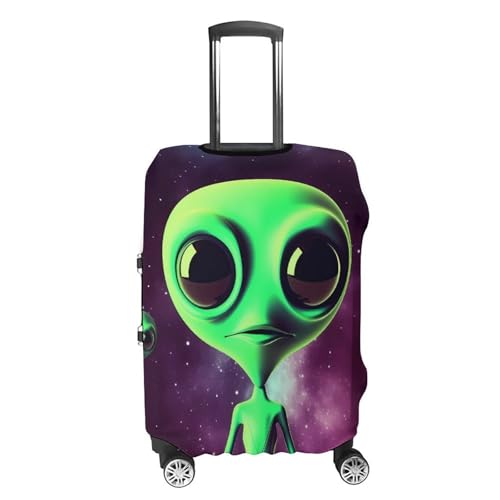 Green Alien Luggage Cover, Washable Elastic Suitcase Cover Protector Fit 18-32 Inch Luggage4