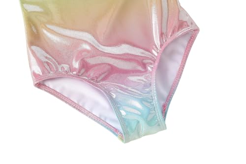 Image of Toddler Swimsuit Girl One Piece Rash Guard Tankini Bathing Suit Little Girls Sleeveless Quick Dry Swimwear 4-8 Years