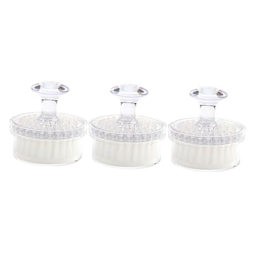 FOYTOKI Face Cleaner Brush Set 3pcs Exfoliating Face Soft Fiber Brush Travel Size