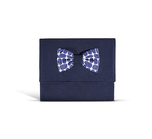 Ankle Bag with Bow Detail – Snap Closure & Inner Pocket – Cotton Canvas Exterior & Polyester Lining – Assorted Lining Designs