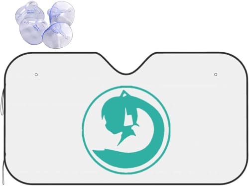 初音 ミク サンシェード 車 遮光 遮熱 車用 サンシェード 紫外線カット 簡単着脱 吸盤 車用サンシェード 日よけ 日焼け対策 S(130X70CM)