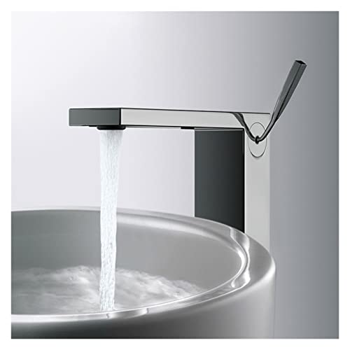 Mélangeur lavabo évier noir en laiton avec grue eau chaude froide