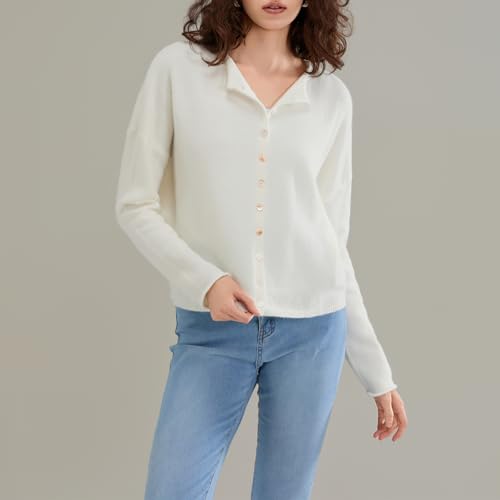 Image of Women Y2k Knitted Cardigan Long Sleeve Button Down Sweater Lightweight Casual Cardigan Loose Fall Streetwear