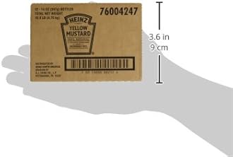 Heinz 100% Natural Yellow Mustard (12 ct Pack, 14 oz Bottles)