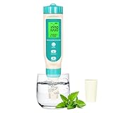 LYCEBELL PH/TDS/EC/ORP/S.G/Salinity/Temp Meter with Water Tester Pen PH Test Salinity Meter ORP Meter, 7 in 1 TDS Meter Digital Water Tester for Drinking Water, Aquaculture Laboratory Tester