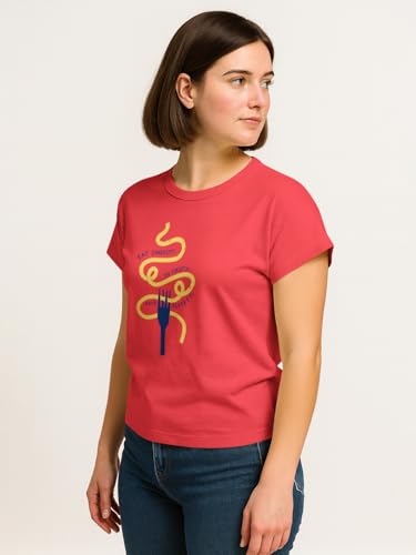 Image of HELLCAT Mulitcolor Trendy Printed Body Fit T-Shirt for Women | Pack of 1 T-Shirt