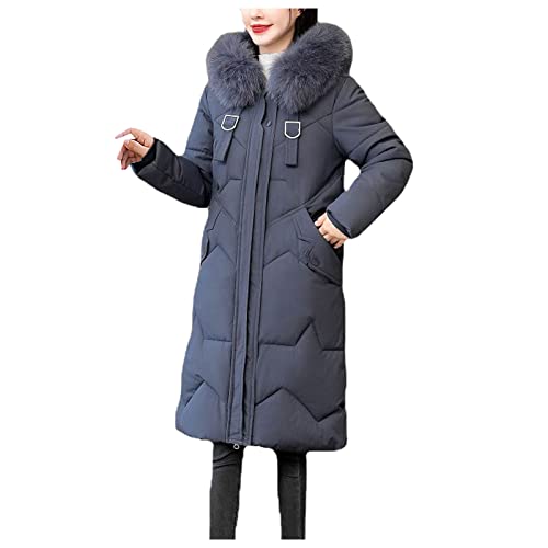Manteau d'hiver léger imperméable et chaud avec sa capuche fourrure femme
