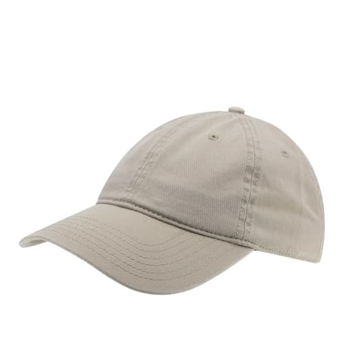 Image of Classic Washed Cotton Baseball Cap - Vintage Adjustable Dad Hat, Curved Bill for Men Women, Outdoor Everyday Wear