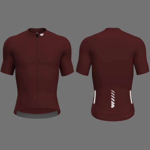 Lo.gas Cycling Jersey Men Short Sleeve, Road Bike Jerseys Full Zipper with Pockets, Bicycle Clothing Breathable Quick Dry