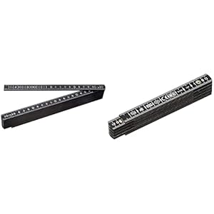 Metrica Glasfaser-Massstab 2m Schwarz Zollstock