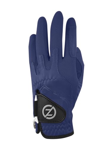 Zero Friction Luvas de golfe masculinas Cabretta Elite, ajuste universal, tamanho único, azul-marinh