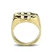 Eternal Sparkles Dollar Sign Men's Stainless Steel Statement Ring (Jet, 9)