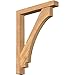 Ekena Millwork BKT0604X36X48IMP05SWR Imperial Block Smooth Bracket w/Offset Brace, Western Red Cedar
