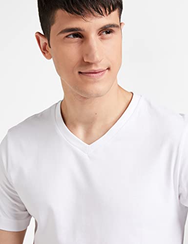 Image of Amazon Brand - Symbol Men Solid Cotton T Shirt | Plain | V Neck | Half Sleeve - Regular Fit | Combo Pack of 3 (Available in Plus Sizes)