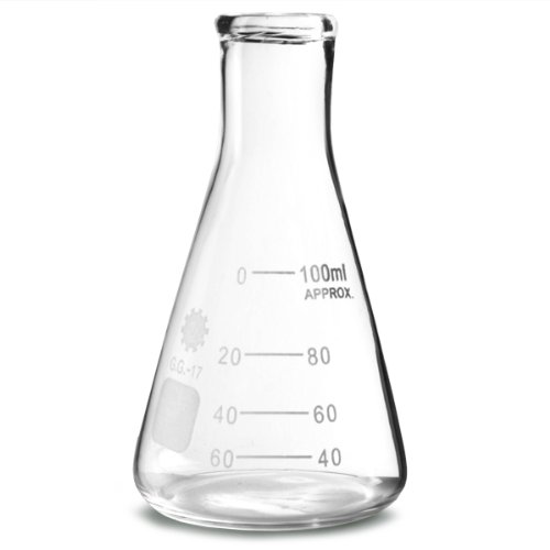 Glass Conical Flask 100ml | Measuring Flask, Molecular Flask, Erlenmeyer Flask, Chemistry Flask - Image 3