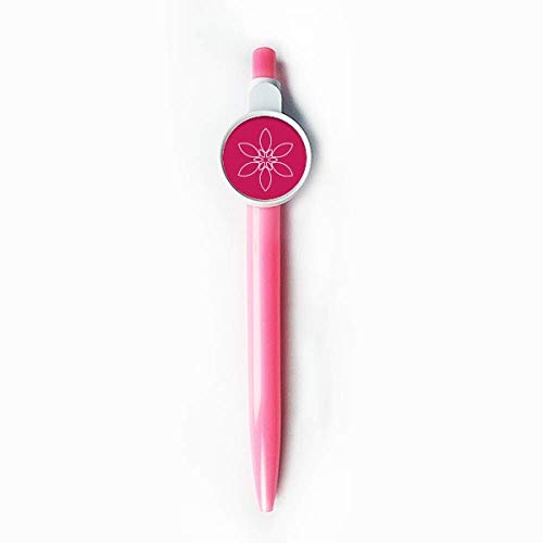 Stylo à bille rétractable bleu à motif fleur de pétale floral