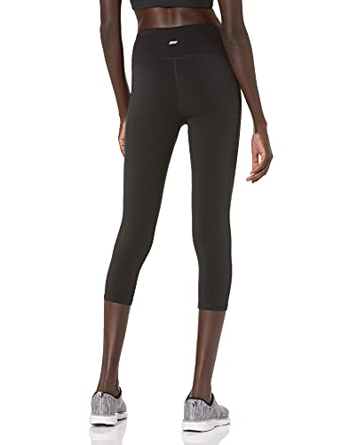 Amazon Essentials Women's Performance Mid-Rise Capri Active Legging, Black, Medium