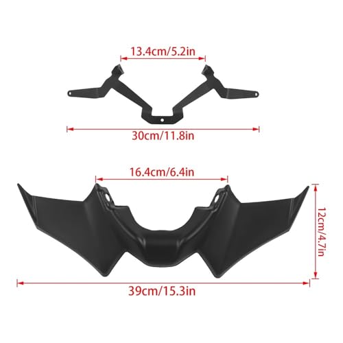 Spoiler avant de moto pour MT-07 et SP 2021-2024, aileron nu noir