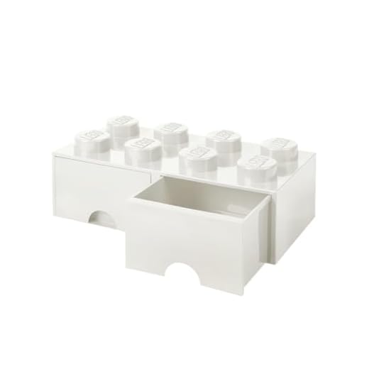 Room Copenhagen Lego-Aufbewahrungskopf, Mini, Junge, Gelb, one Size 7 Room Copenhagen 4006 Schublade Brick Drawer 8", Plastik, Weiß, 25 x 50 x 18 cm